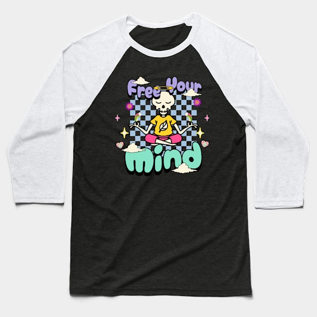 Yoga Free your mind Baseball T-Shirt by Offbeat Outfits